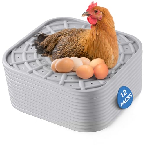 Kalolary waschbare Nisthilfen für Hühnerstall, 12 PCS Nistkästen für Hühner Silikon-Hühner-Nisthilfen für das Legen von Eiern Kalolary waschbare Nisthilfen für Hühnerstall, 12 PCS Nistkästen für Hühner Silikon-Hühner-Nisthilfen für das Legen von Eiern von Kalolary