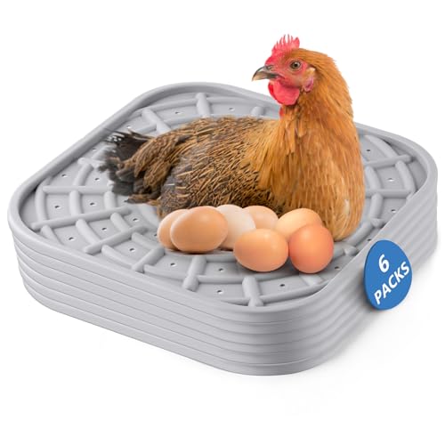 Kalolary waschbare Nisthilfen für Hühnerstall, 6 PCS Nistkästen für Hühner Silikon-Hühner-Nisthilfen für das Legen von Eiern Kalolary waschbare Nisthilfen für Hühnerstall, 6 PCS Nistkästen für Hühner Silikon-Hühner-Nisthilfen für das Legen von Eiern von Kalolary