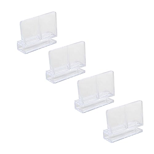 4 Stück Aquarium-Clips für Deckel, transparente Acryl-Halterung, Halterung für Aquarium-Glasabdeckungen, 6 mm, platzsparend, Acrylglas-Clip, Acryl-Deckel-Clips, Aquarium-Glasabdeckungs-Clip, Acrylglas von Kalttoy