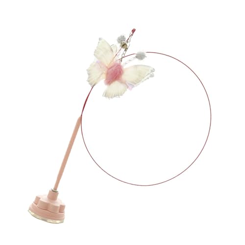 Interaktives Katzenspielzeug mit Saugnapf, Schmetterlings-Spielzeug für die Verbesserung der Interaktion von Kalttoy