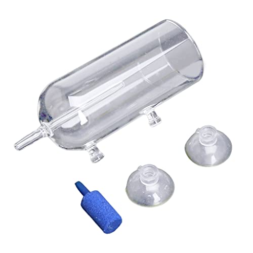 Kalttoy Aquarium-Luft-Sauerstoff-Glasbecher-Set mit 2 Saugnäpfen, 1 Luftstein von Kalttoy