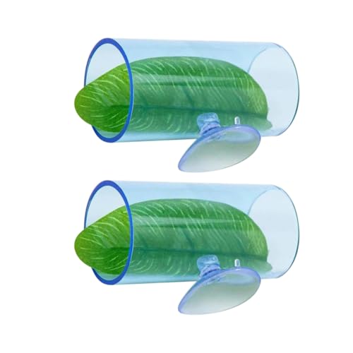 Kalttoy Betta Fish Hideaways Röhrentunnel mit Blätter-Hängematten für Aquarien, Dekoration, 2 Stück von Kalttoy