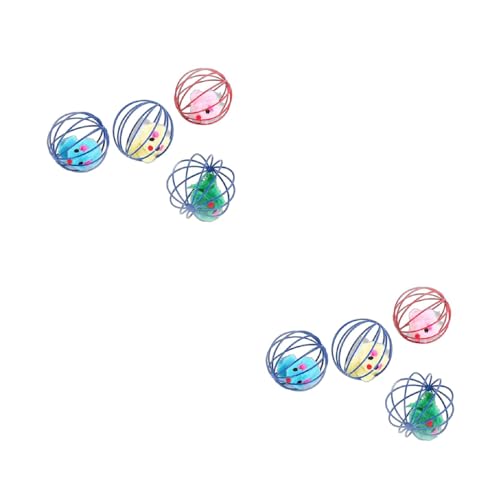 Kalttoy Drahtkäfig-Rollball mit Plüschmäusen für interaktives, lustiges Spielzeug für Katzen und Kätzchen, zufällige Farben und Mäuse Kalttoy Drahtkäfig-Rollball mit Plüschmäusen für interaktives, lustiges Spielzeug für Katzen und Kätzchen, zufällige Farben und Mäuse von Kalttoy
