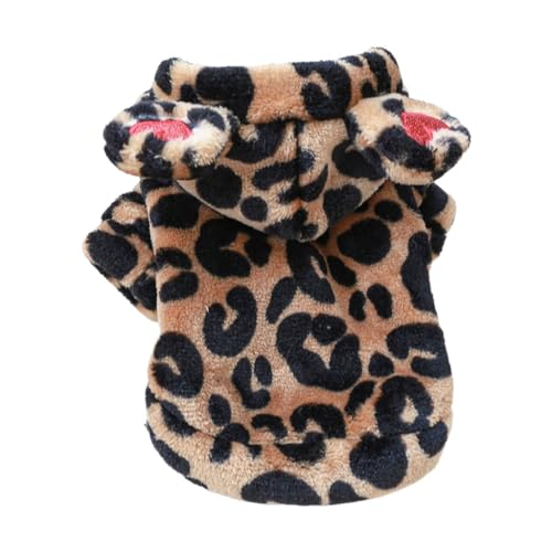 Kalttoy Hundemantel mit Kapuze, Pullover, Hundemantel, Leopardenmuster, Hunde-Kapuzenpullover, Hundekleidung Kalttoy Hundemantel mit Kapuze, Pullover, Hundemantel, Leopardenmuster, Hunde-Kapuzenpullover, Hundekleidung von Kalttoy