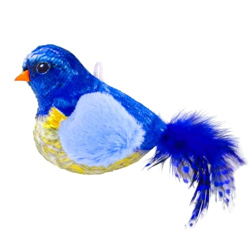 Kalttoy Interaktives Katzenspielzeug aus Plüsch, niedliche Vogelform mit realistischen Vogelgeräuschen von Kalttoy