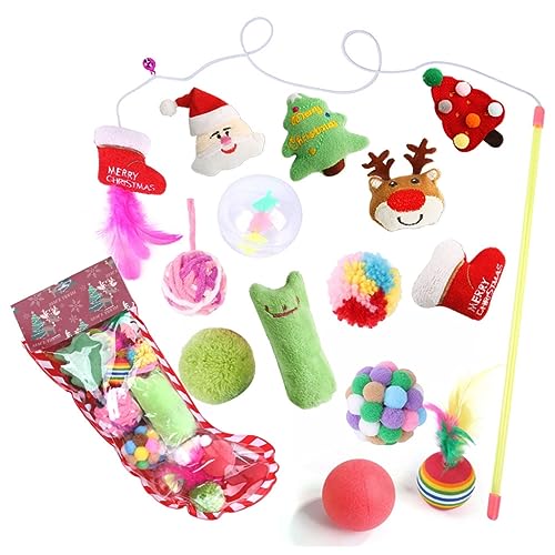 Kalttoy Weihnachts-Katzenstab-Zubehör, pelzige Bälle, Ersatzköpfe, Zauberstab-Nachfüllpackungen von Kalttoy