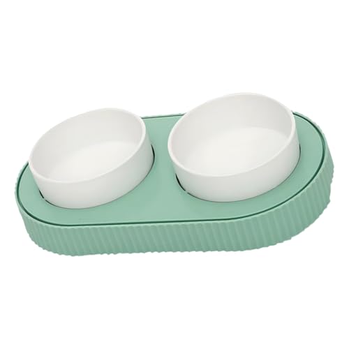 Pet Double Bowl Water Dish Food Feeder Bowl for Pet Cats and Dogs USB Heating von Kalttoy
