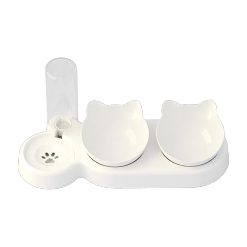 Pet Water Food Station Double Bowl Automatic Refill for Cats and Dogs Feeding von Kalttoy