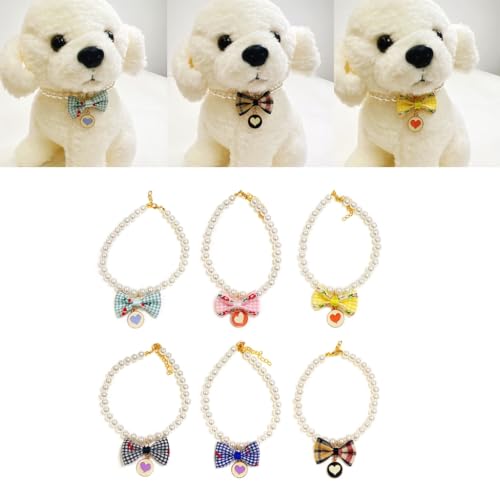 Verstellbares Haustier-Perlen-Halsband, Zubehör für Katzen, modisches Katzenhalsband von Kalttoy