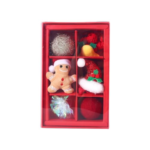 Weihnachtliche Katzenhalsband-Pompons, Weihnachtsmützen-Anhänger, niedliche Knisterbälle Weihnachtliche Katzenhalsband-Pompons, Weihnachtsmützen-Anhänger, niedliche Knisterbälle von Kalttoy