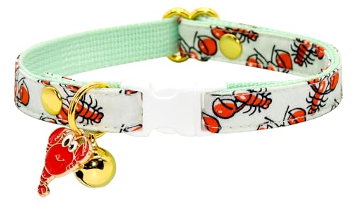 Hummer-Katzenhalsband mit Anhänger, Sicherheitsverschluss, Kätzchenhalsband Hummer-Katzenhalsband mit Anhänger, Sicherheitsverschluss, Kätzchenhalsband von Kamercy