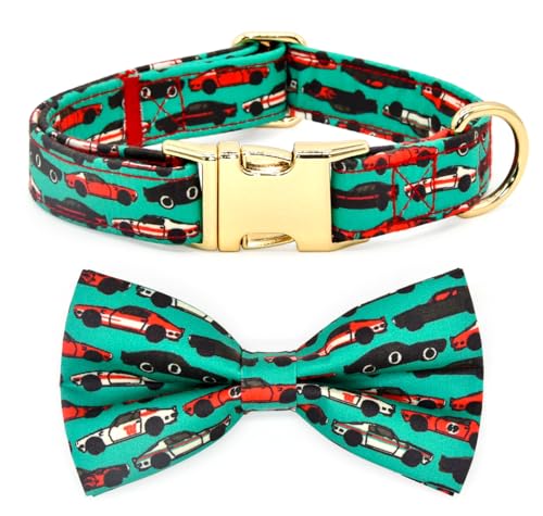 Hundehalsband mit Fliege, Muskel-Rennwagen, Grün, Rot, Schwarz, Zubehör für Hochzeit und Geburtstag Hundehalsband mit Fliege, Muskel-Rennwagen, Grün, Rot, Schwarz, Zubehör für Hochzeit und Geburtstag von Kamercy