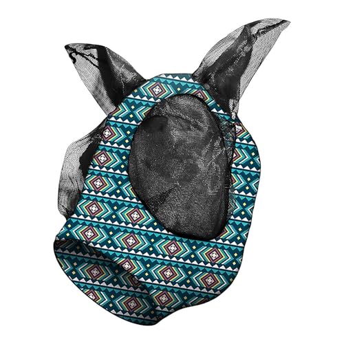 Kanoauo Fliegenschutzmaske - Atmungsaktiver Fliegenschutz Für - Netzmasche Große Augen Zubehör Mähnenöffnung Reitausrüstung Fohlen von Kanoauo