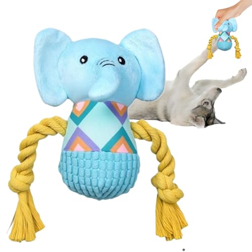 Kanoauo Großes Elefant Kuscheltier | Kauspielzeug für Hunde und Welpen | Interaktives Kauspielzeug Für Welpen Zum Spielen Drinnen & Draußen Geschenkidee Gegen Langeweile von Kanoauo