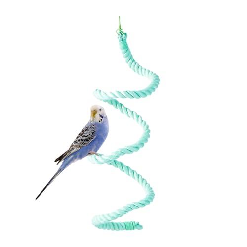 Kanoauo Vogelseilbarsch, Seilstange für Vogelkäfige - Flexible Papageienkletterseil | Macaw Swing Ladder Bite-resistente Flexible Standstock von Kanoauo