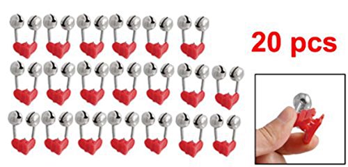Kanylavy 20 Stueck Angelrute Alarm Dual Alarm Glocken Rot Silbern von Kanylavy