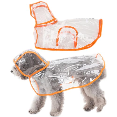 Atmungsaktive wasserdichte Regenjacke für Welpen, weicher, transparenter Haustier-Regenmantel, leicht zu reinigende Kleidung für kleine Hunde von Kapmore