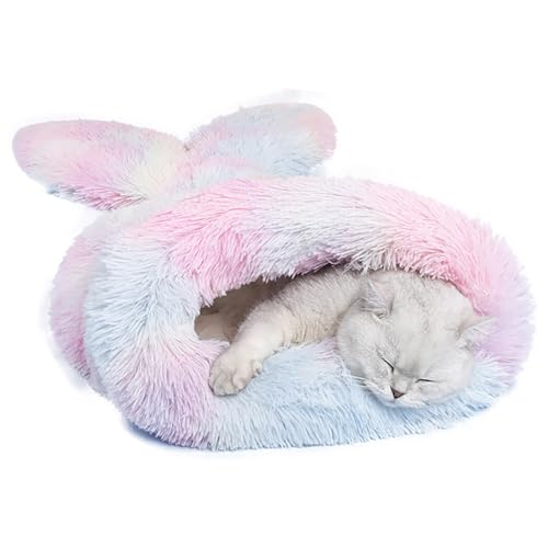 Flauschiger Katzenschlafsack in Meerjungfrauenschwanz-Form, warm, bequem, waschbar, perfekt für Welpen von Kapmore