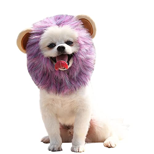 Flauschiger verstellbarer Löwenmähnenhut für Haustiere – atmungsaktives Halloween-Accessoire für Katzen und Hunde von Kapmore