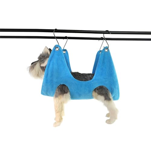 Hunde-Hängematte zum Trimmen, atmungsaktiv, weicher Plüsch, vielseitige Hängematte, Fellpflege, Katzenhelfer, Indoor-Sling Home von Kapmore