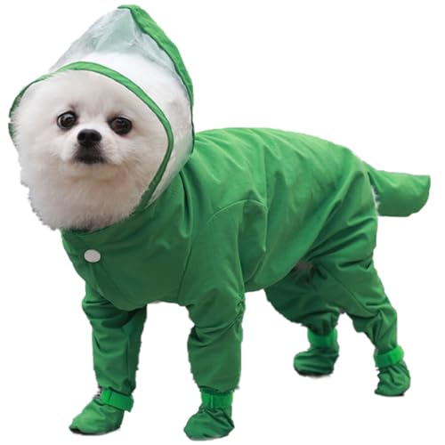 Hunde-Regenmantel mit Kapuze und vollständiger Abdeckung, wasserdicht, praktisches Outfit für Katzen, Regenoverall von Kapmore