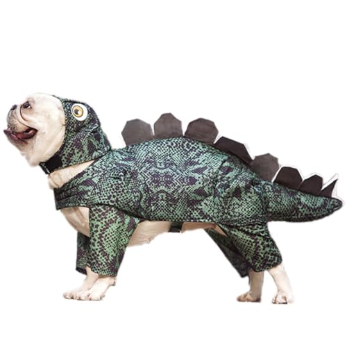 Hundekostüm mit Kapuze, Dinosaurier, handgefertigt, waschbar, simuliert von Kapmore