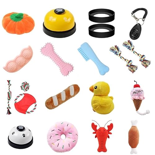 Hundespielzeug, flauschig, weich, lustig, Gummi, interaktives Cartoon-Spielzeug, Kauspielzeug für Haustiere, quietschend, 20 Stück von Kapmore