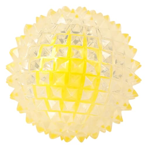 Kapmore Apportierender blinkender Haustier-Spike-Ball – Welpen-Zahnreinigungsspielzeug, kreatives bissfestes Zahnen Hund für Haustier, Wurfball Kapmore Apportierender blinkender Haustier-Spike-Ball – Welpen-Zahnreinigungsspielzeug, kreatives bissfestes Zahnen Hund für Haustier, Wurfball von Kapmore