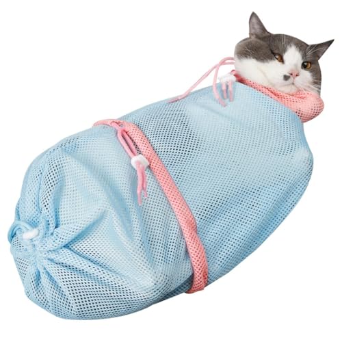 Kapmore Einfaches Netzgewebe, abnehmbar, Polyester, kratzfest, Haustiertasche, Kätzchen, Fellpflege, Zubehör für Katzen von Kapmore