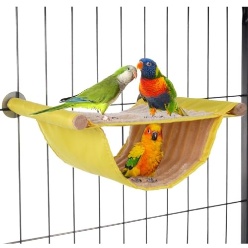 Kapmore Gemütliches Winter-Vogelhängemattenbett – Doppellagiger Rückzugsort für Papageien, Finken und kleine Haustiere von Kapmore