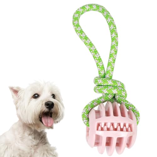 Kapmore Interaktiver Futterspender und Kauball für Haustiere mit Seil, kreatives Spielzeug für Hundefutter von Kapmore