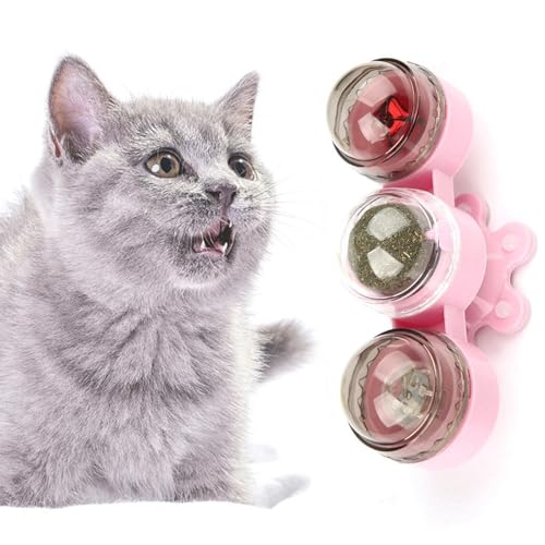 Kapmore Interaktives Katzenminze-Wandball-Lichtspielzeug: Katzenspiel, kaubares Kätzchen-Spielzeug, Training, Angstlinderung, Spielzeug für entzückende kleine bis mittelgroße Haustiere von Kapmore