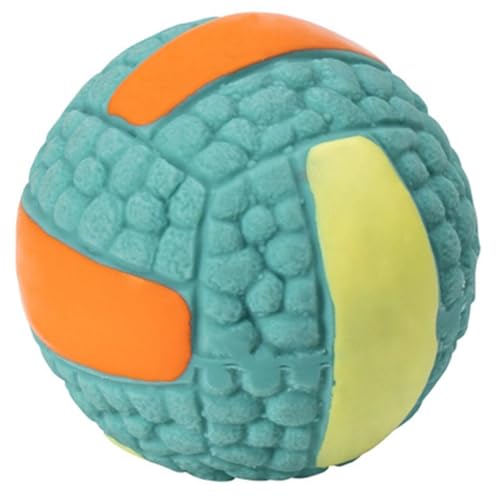 Kapmore Interaktives Latex-Hundespielzeug zum Zahnen: leichter Hüpfball mit Quietschball für Welpentraining, tragbar, lustig von Kapmore