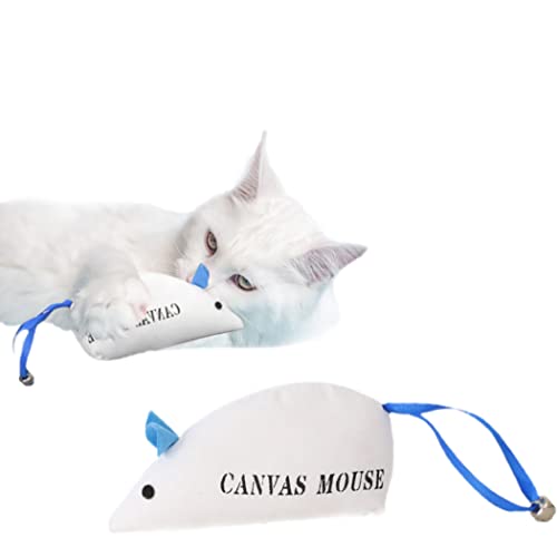 Kapmore Kätzchen-Kauspielzeug mit Glocke - Lustiges Katzenminze-Maus-Spielzeug, tragbar und wiederverwendbar für interaktives Indoor-Spielen von Kapmore