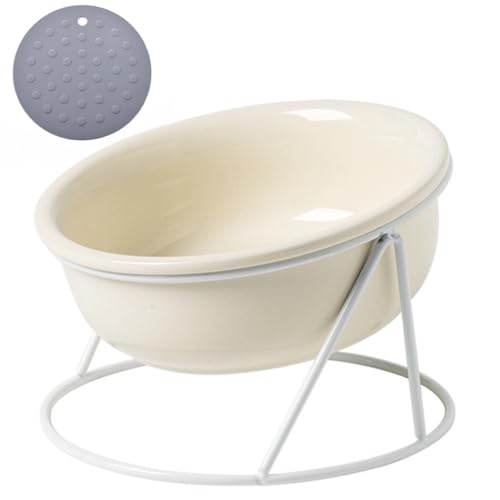 Kapmore Keramik Futternapf Set mit Ständer und Anti-Rutsch-Matte - Erhöhter Futternapf für Katzen Kapmore Keramik Futternapf Set mit Ständer und Anti-Rutsch-Matte - Erhöhter Futternapf für Katzen von Kapmore