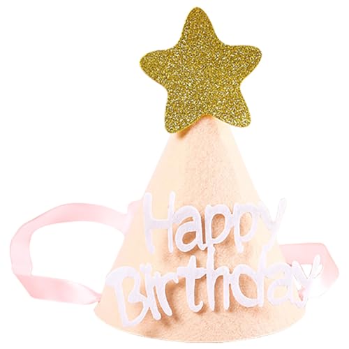 Kapmore Kinder Mode Leicht Geburtstag Stern Kegel Hut mit Schriftzug Wiederverwendbar Tragbar Party Zubehör von Kapmore