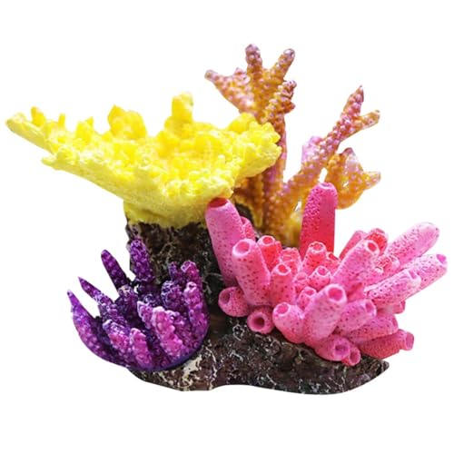 Kapmore Künstliche Korallendekoration für Aquarien: auf Harzbasis, geruchsfrei, bunte Pflanze, bietet realistische Unterwasserlandschaft von Kapmore