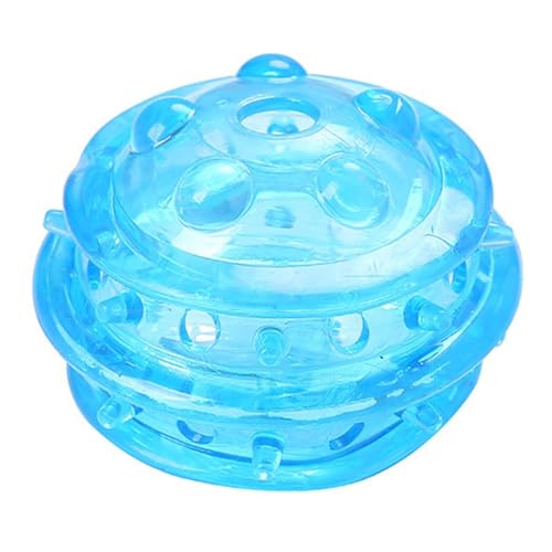Kapmore Kunststoff-Gummi-Ball für Welpen, bissfest, hohl, Kauspielzeug, kreativer Welpenzahnball für Haustiere von Kapmore
