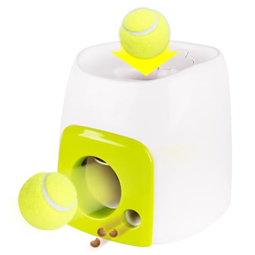 Kapmore Lustiges Kunststoff-Hundespielzeug zum Füttern von Hunden, interaktiv, auslaufsicher, automatischer Ballwerfer von Kapmore