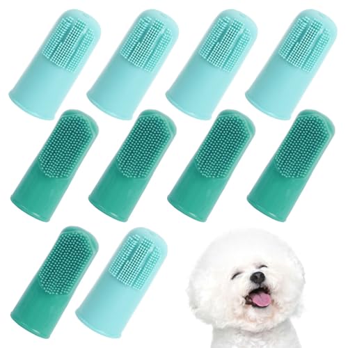 Kapmore Professionelles Mundpflege-Set für Haustiere, flexibel, universal, 10 Stück, tragbare Hundezahnreinigung, Fingerbürste von Kapmore