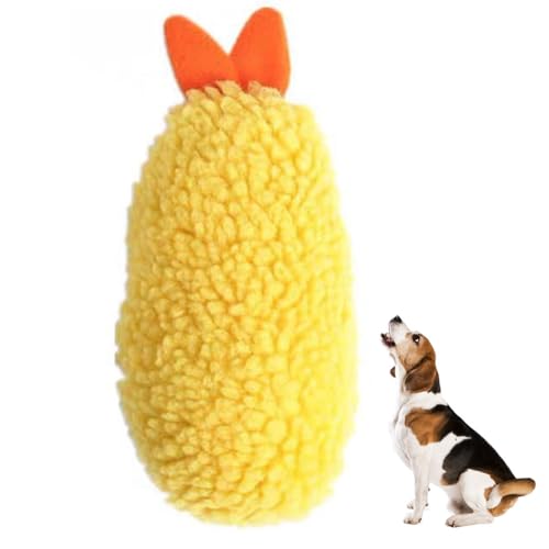Kapmore Quietschende Garnelen Tempura Plüschtier für Hunde - Bissfestes Training Haustier Kauen mit lustigem Sound Kapmore Quietschende Garnelen Tempura Plüschtier für Hunde - Bissfestes Training Haustier Kauen mit lustigem Sound von Kapmore