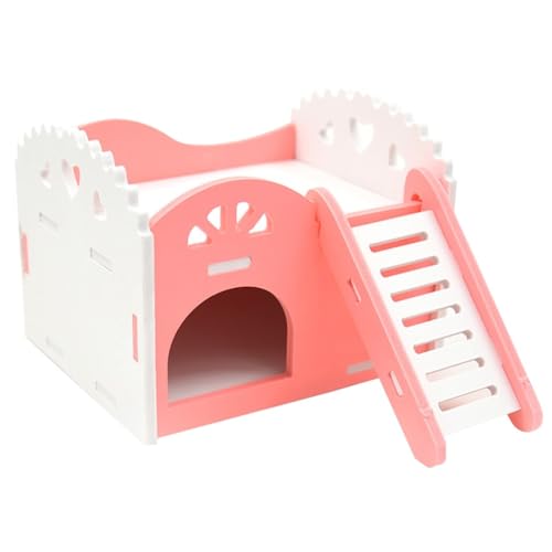 Kapmore Schlafender Hamster Versteck mit Spielhausleiter für Haustiere – Syrische Hamster Kleintiere Kunststoff-Spielzeughaus von Kapmore