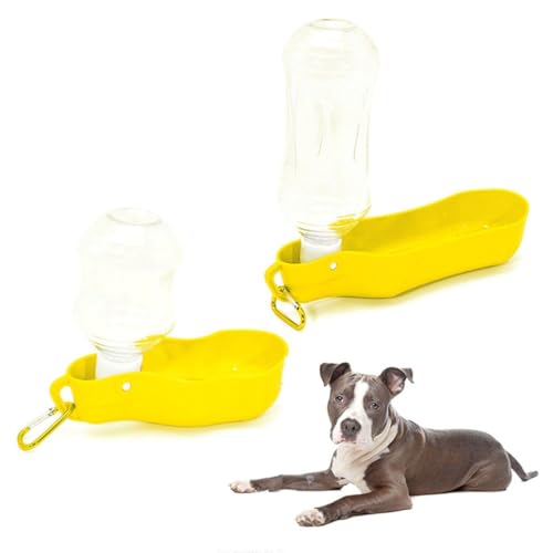 Kapmore Tragbarer Wasserspender für Hunde, 2 Stück, nachfüllbar, Kunststoff, Welpenhalter, geruchlos, einfache kleine Haustier-Wasserflasche von Kapmore