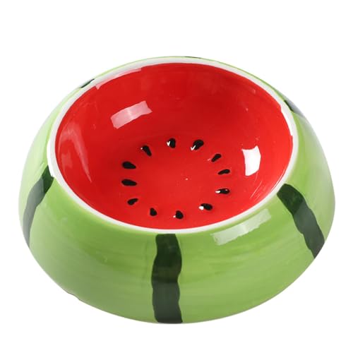 Keramik-Napf mit Katzenohren für Welpen, tragbarer Futternapf mit Obst-Design, rutschfester Porzellan-Futterspender von Kapmore