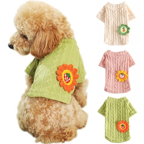 Leichter, atmungsaktiver Hundepullover aus Baumwolle – bezauberndes weiches Outfit für Welpen, lustig und waschbar von Kapmore