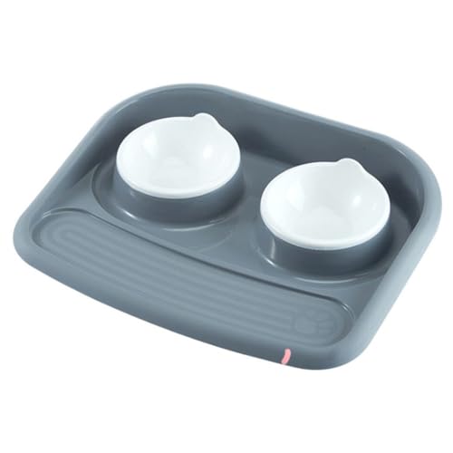 Niedlicher Doppelzweck Futternapf für Futter und Wasser, rutschfestes auslaufsicheres Design, universeller Futterspender für Hunde und Katzen von Kapmore