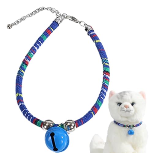 Verstellbares, weiches Halsband für Hunde: dekoratives, geflochtenes Vintage-Haustierhalsband mit bezaubernder Glocke, einfaches Gehen, verstellbar von Kapmore
