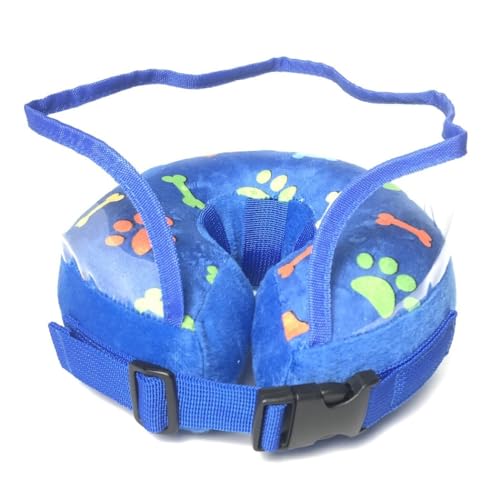 Verstellbares aufblasbares E-Halsband für Hunde – dekoratives Plüsch-Welpenerholungs-Bissfestes modisches schützendes Kätzchenhalsband von Kapmore