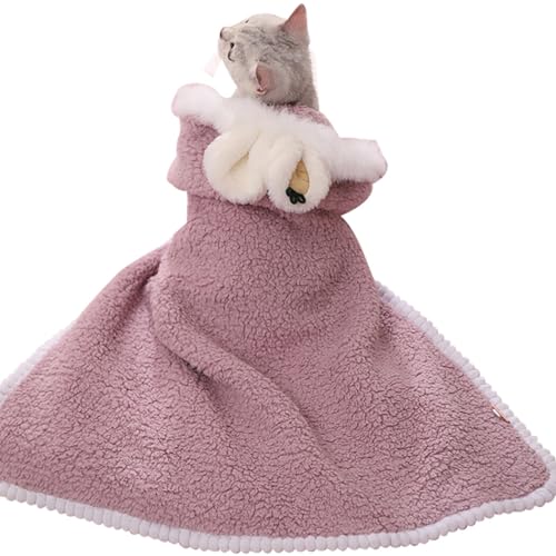 Warmer Thermo-Pyjama mit Kaninchenohren, Kapuzenjacke für Haustiere: gemütlicher Hunde-Bademantel und Katzenbett-Decke von Kapmore