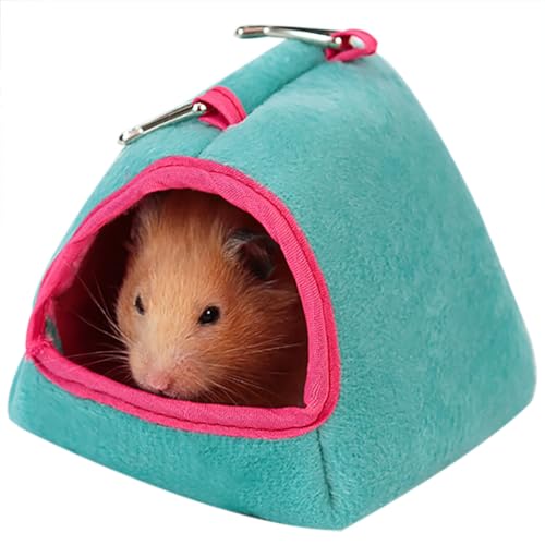 Warmes Baumwollnest für Kleintiere, Wiederverwendbares Versteck Höhlenbett, Winddichtes Haustierhaus mit hängendem Design für Hamster von Kapmore
